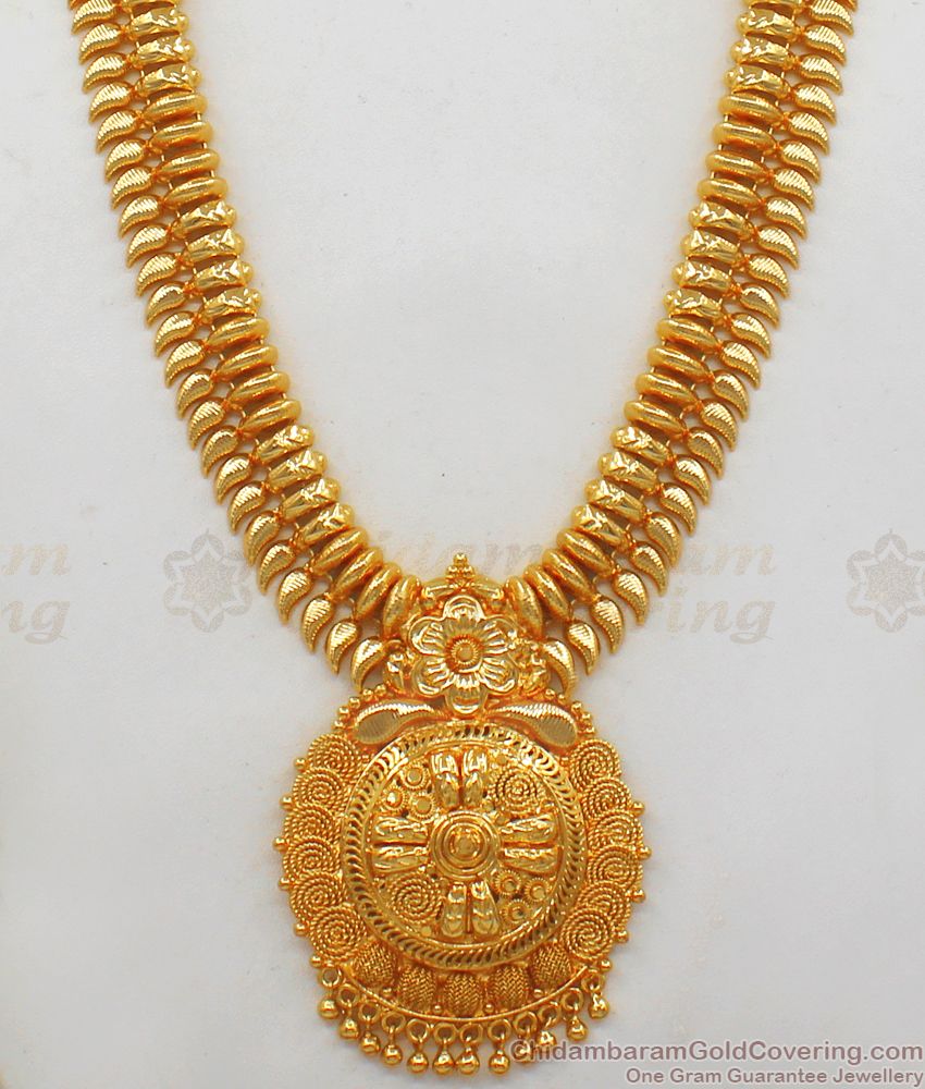 Stunning One Gram Gold Haram For Wedding Collections HR1990