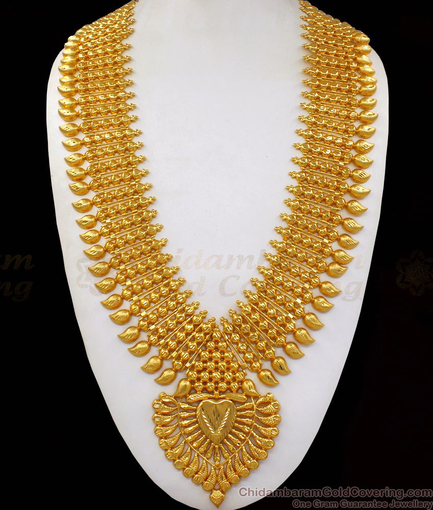36 Inches Extra Long Grand Wedding Gold Haaram Governor Malai HR1993