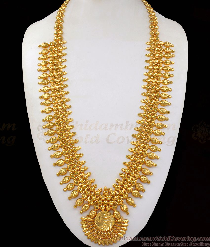  Kerala Design 1 Gram Gold Haram For Bridal Wear HR1997
