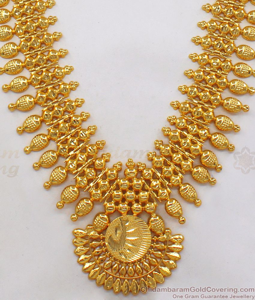  Kerala Design 1 Gram Gold Haram For Bridal Wear HR1997