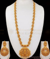 Lakshmi Ruby Stone Long Haram With Earring Shop Online HR2003