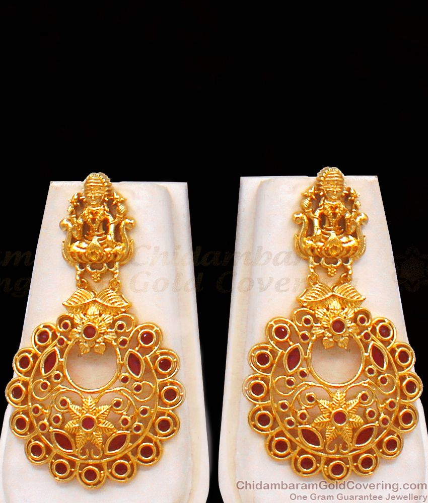 Lakshmi Ruby Stone Long Haram With Earring Shop Online HR2003