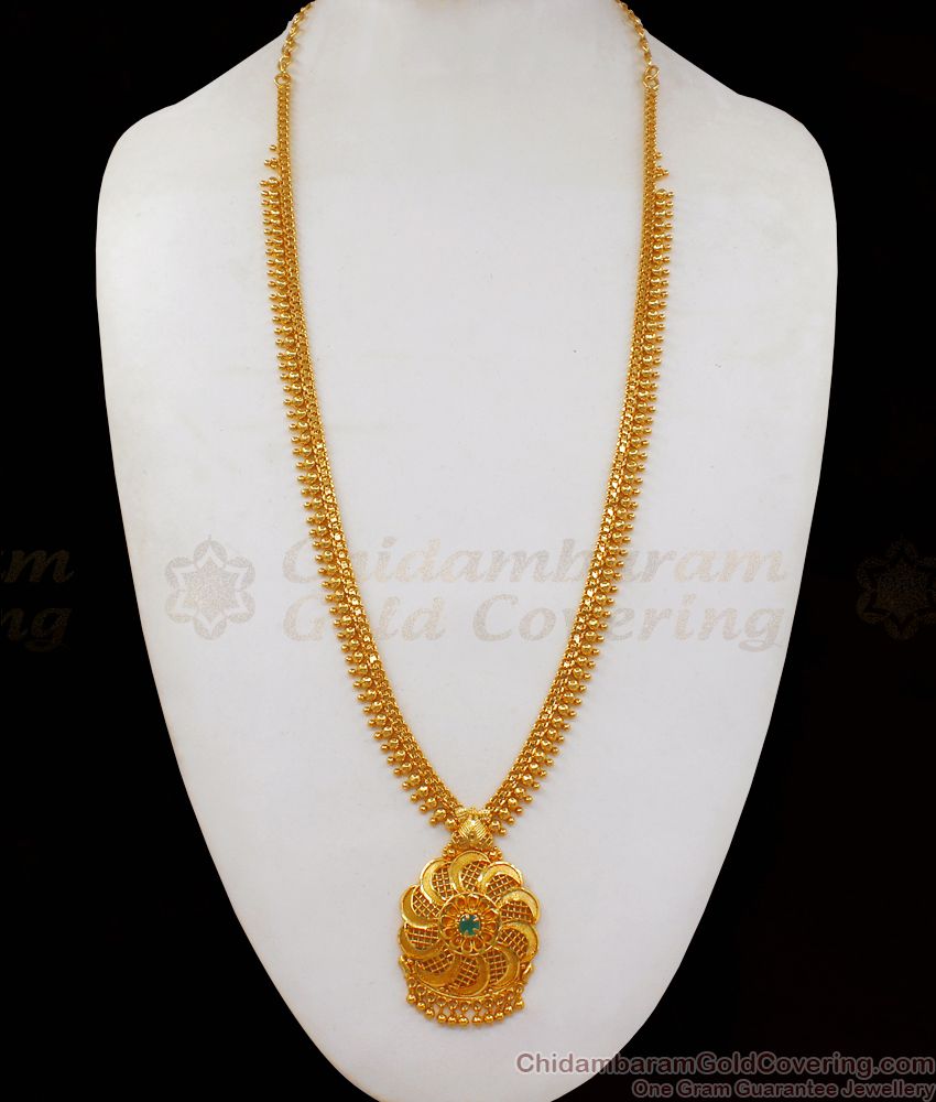 Fabulous Light Weight Long Necklace Collections Shop Online Gold Haram HR2009