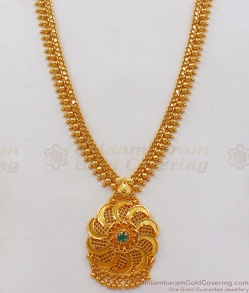 Fabulous Light Weight Long Necklace Collections Shop Online Gold Haram HR2009