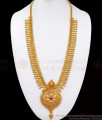 Long 1 Gram Gold Haram Leaf Design Bridal Ruby Stone Jewelry HR2013