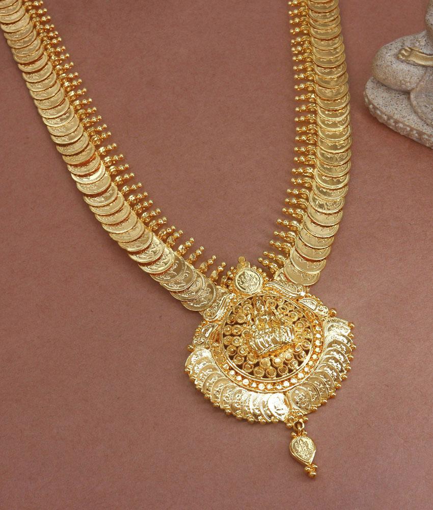 One Gram Gold Haram 3D lakshmi Coin Designs Shop Online HR2016