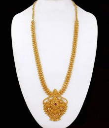 Mullaipoo Gold Imitation Haram Net Pattern Ruby Stone Bridal Collections HR2017 Mullaipoo Gold Imitation Haram Net Pattern Ruby Stone Bridal Collections HR2017