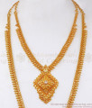 Affordable Gold Imitation Haram White Stone Necklace Combo Set HR2021