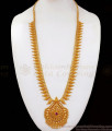 Maanga Design Ruby Stone One Gram Gold Long Haram HR2073 Maanga Design Ruby Stone One Gram Gold Long Haram HR2073