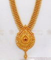 One Gram Gold Long Haram With Ruby Stone Party Wear HR2087