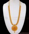 Single Ruby Stone One Gram Gold Long Haram Bridal Wear HR2089 Single Ruby Stone One Gram Gold Long Haram Bridal Wear HR2089