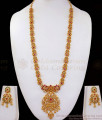 Grand Bridal Wear Multi Color Stone Gold Haram Earrings Set HR2104