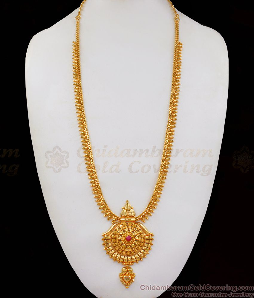 Latest Collection One Gram Gold Long Haram Designs HR2118