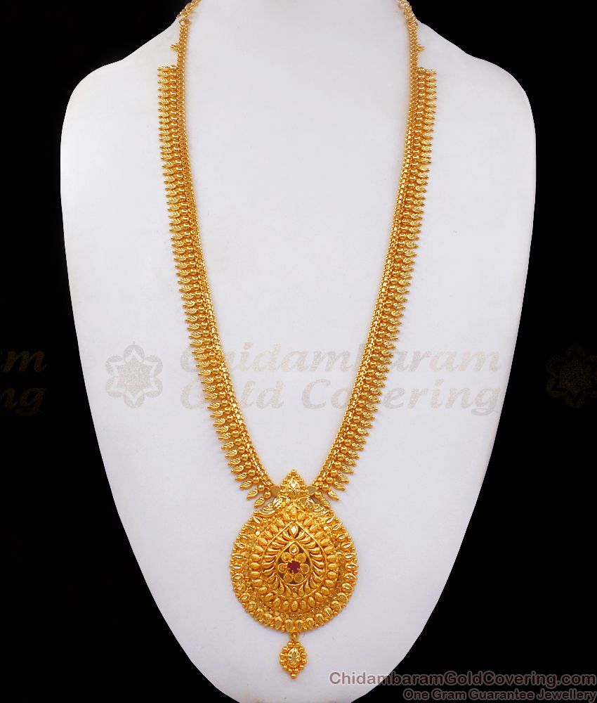 Elegant One Gram Gold Haram Designs For Bridal Wear HR2122