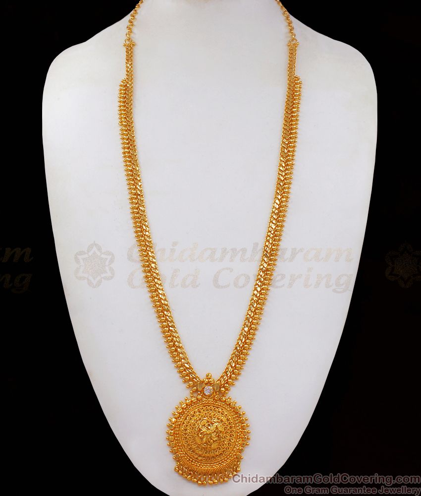 One Gram Gold Haram With Single White Stone Jewelry HR2128