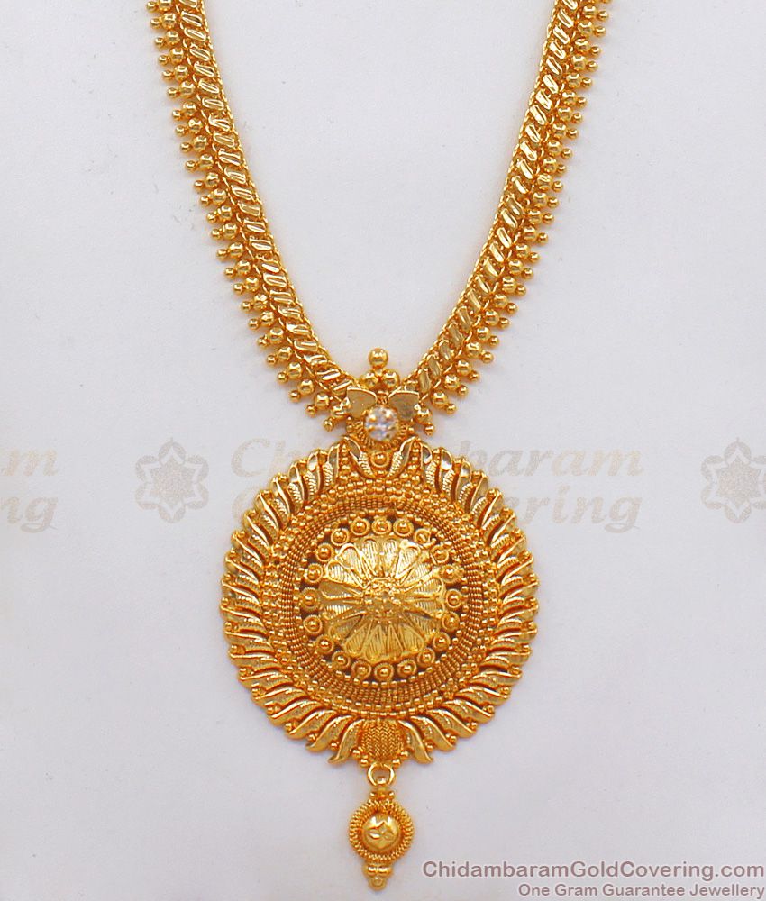 One Gram Gold Haram White Stone Design Shop Online HR2134