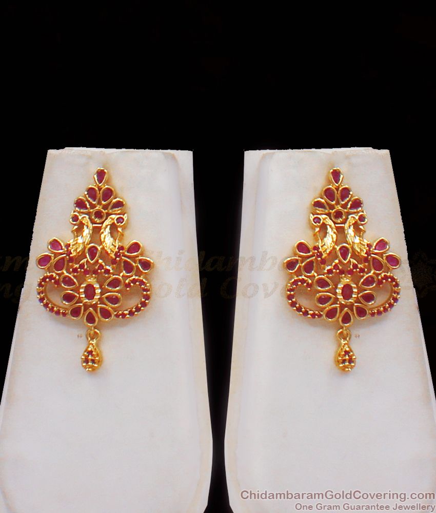 Grand Bridal Necklace CZ Stone Gold Haram Peacock Earrings HR2140 Grand Bridal Necklace CZ Stone Gold Haram Peacock Earrings HR2140