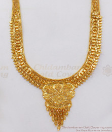 Heart Design Two Gram Gold Haram Earring Combo Forming Design HR2149 Heart Design Two Gram Gold Haram Earring Combo Forming Design HR2149