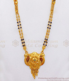 Forming Design Two Line Mangalsutra Diamond Stone Red Shades HR2165