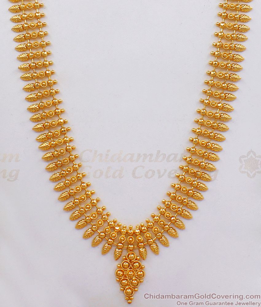 Traditional Mullai Poo Small Beads Dollar Gold Haaram HR2166