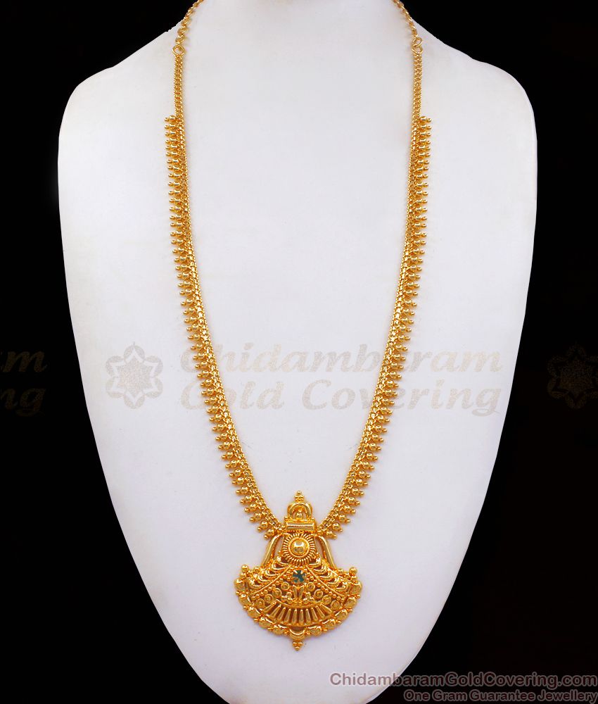 Stunning One Gram Gold Plated Haram Emerald Stone HR2170