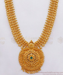 Mango Pattern Gold Haram Emerald Stone Bridal Collections HR2174