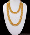 Gold Mullaipoo Haram Broad Design Necklace Combo HR2183