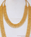 Gold Mullaipoo Haram Broad Design Necklace Combo HR2183