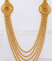 Real Gold Design Bridal Wear Ruby Stone Gold Layered Haram HR2190