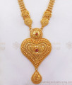 Unique Heart Shaped Ruby Stone Hanging Droplet Gold Haram HR2200