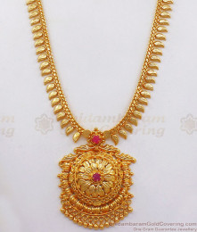 Bridal Collections Gold Haram Ruby Stone Flower Design HR2210 Bridal Collections Gold Haram Ruby Stone Flower Design HR2210