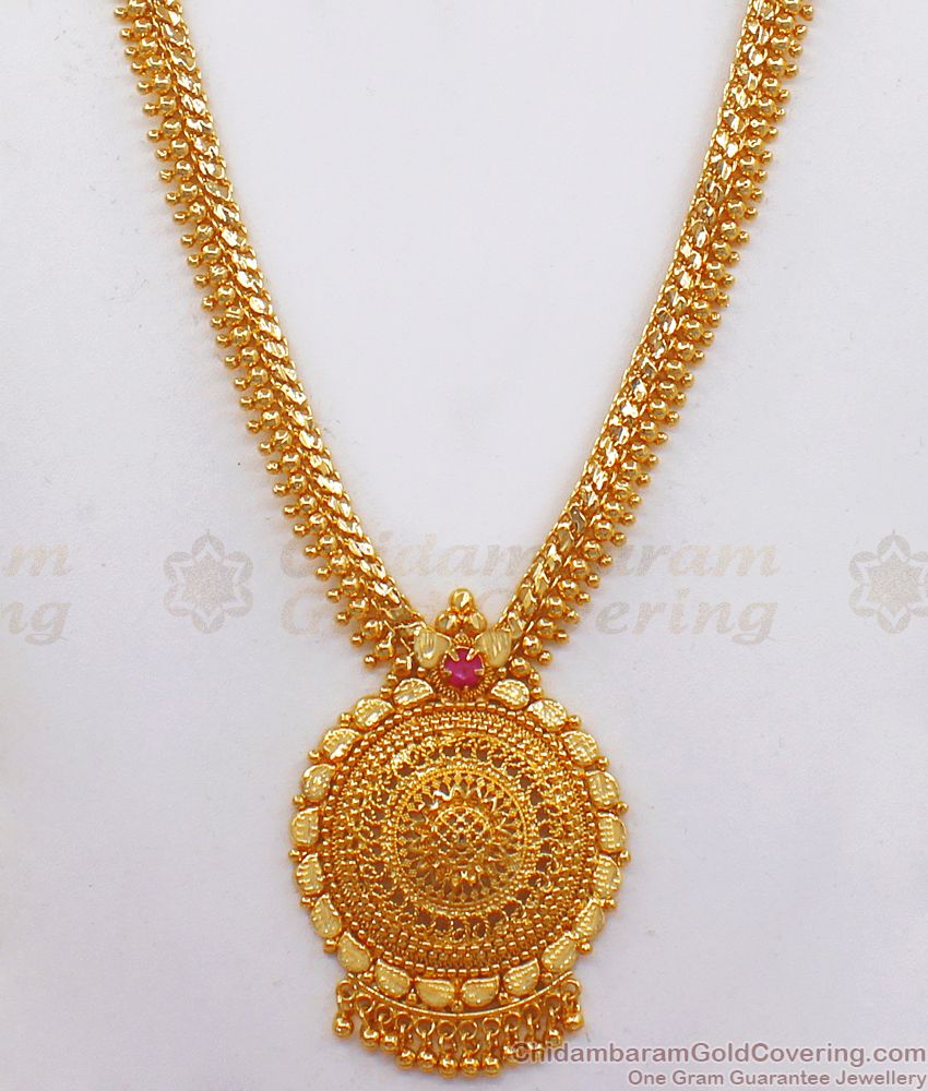 Latest One Gram Gold Haram Bridal Collections Shop Online HR2212
