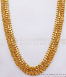 Traditional One Gram Gold Beaded Spiral Kasumalai Haram HR2226
