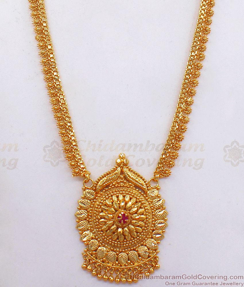 Mini Flower Beads Gold Ruby Stone Haram Bridal Wear HR2230 Mini Flower Beads Gold Ruby Stone Haram Bridal Wear HR2230