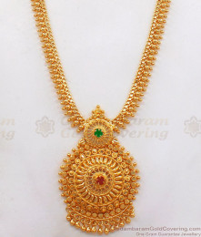 Grand Bridal Wear Emerald Ruby Stone Gold Haram HR2232 Grand Bridal Wear Emerald Ruby Stone Gold Haram HR2232