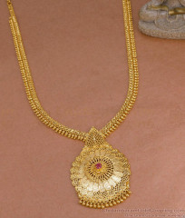 Handcrafted Gold Plated Haaram Ruby Stone Traditional Indian jewelry HR2239