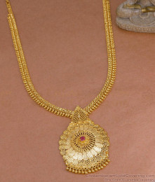Handcrafted Gold Plated Haaram Ruby Stone Traditional Indian jewelry HR2239