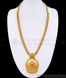 Handcrafted Gold Plated Haaram Ruby Stone Traditional Indian jewelry HR2239
