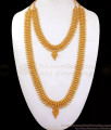 One Gram Gold Plated Haaram Mullaipoo Design Necklace Combo HR2257