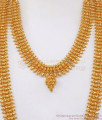 One Gram Gold Plated Haaram Mullaipoo Design Necklace Combo HR2257