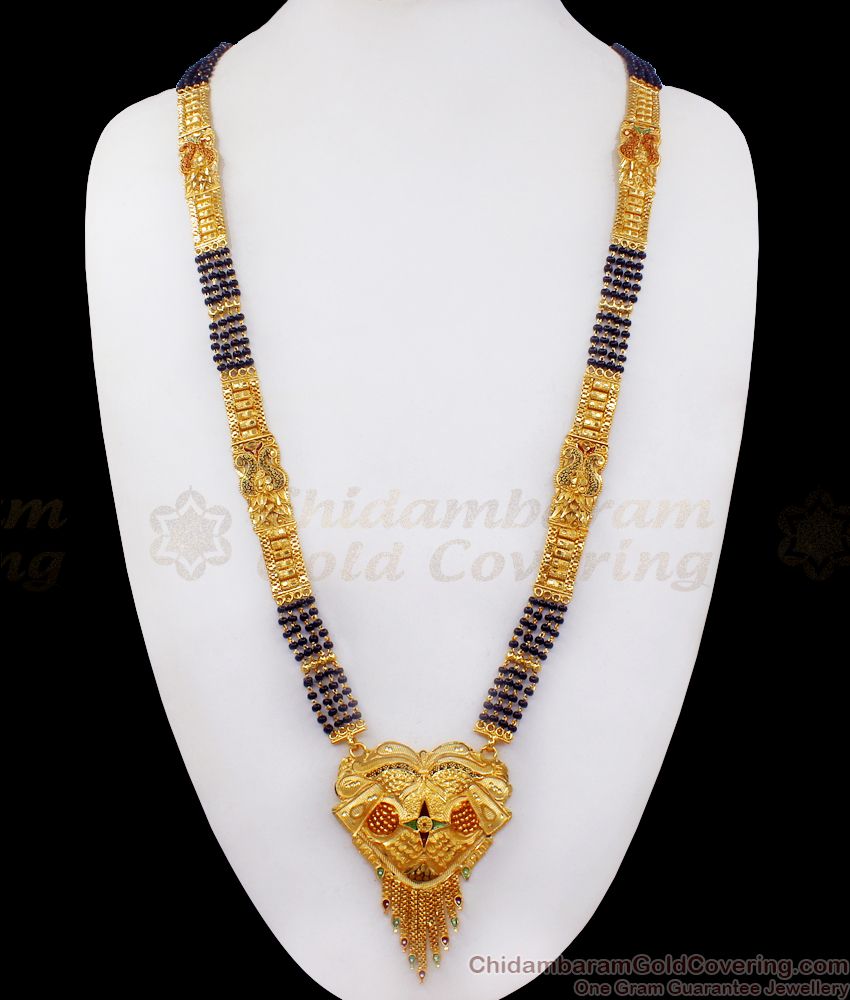 Lastest 30 Inch Meenakaari Design Forming Mangalsutra Haaram HR2275