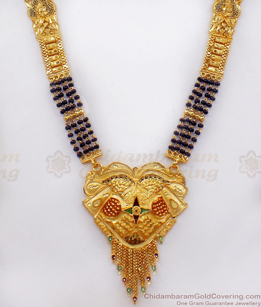 Lastest 30 Inch Meenakaari Design Forming Mangalsutra Haaram HR2275