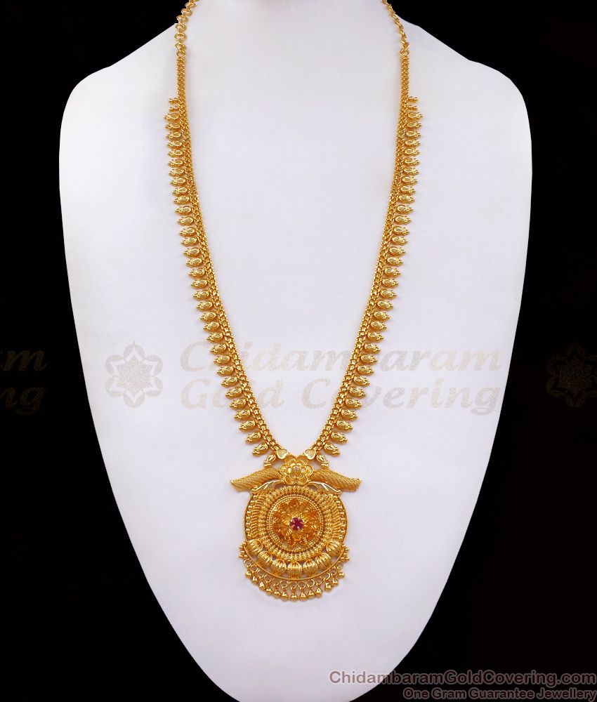 Look Like Real Gold Haram Design With Ruby Stone Shop Online HR2280
