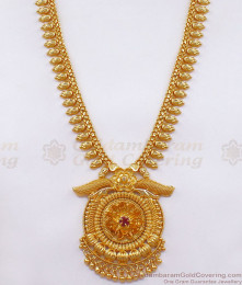 Look Like Real Gold Haram Design With Ruby Stone Shop Online HR2280 Look Like Real Gold Haram Design With Ruby Stone Shop Online HR2280