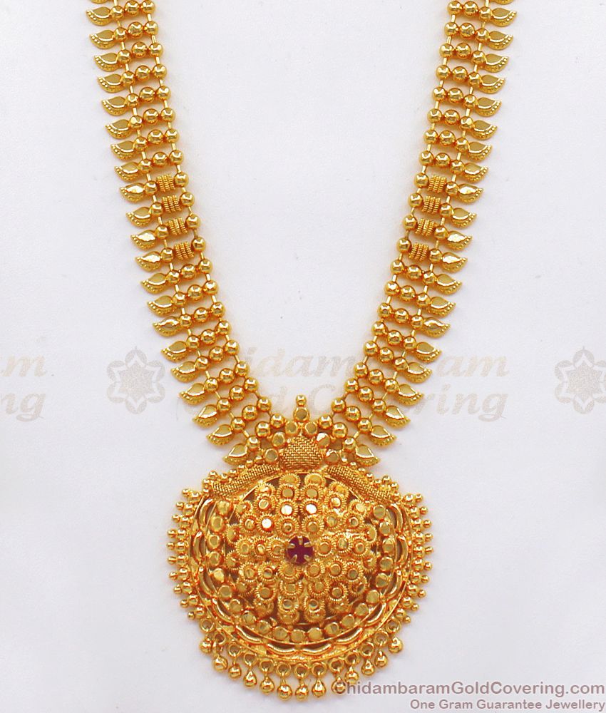 South Indian Traditional Gold Imitation Haram Design HR2282