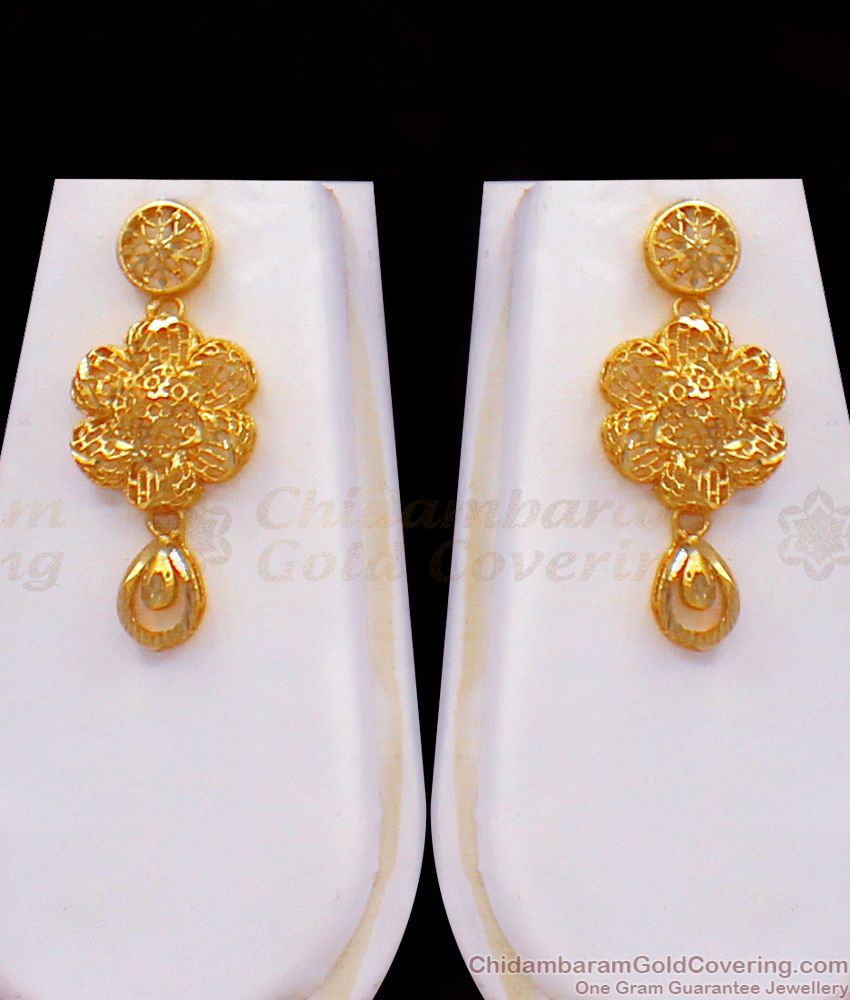 Gorgeous Real Gold Tone Haram Earring Combo Forming Collection HR2285