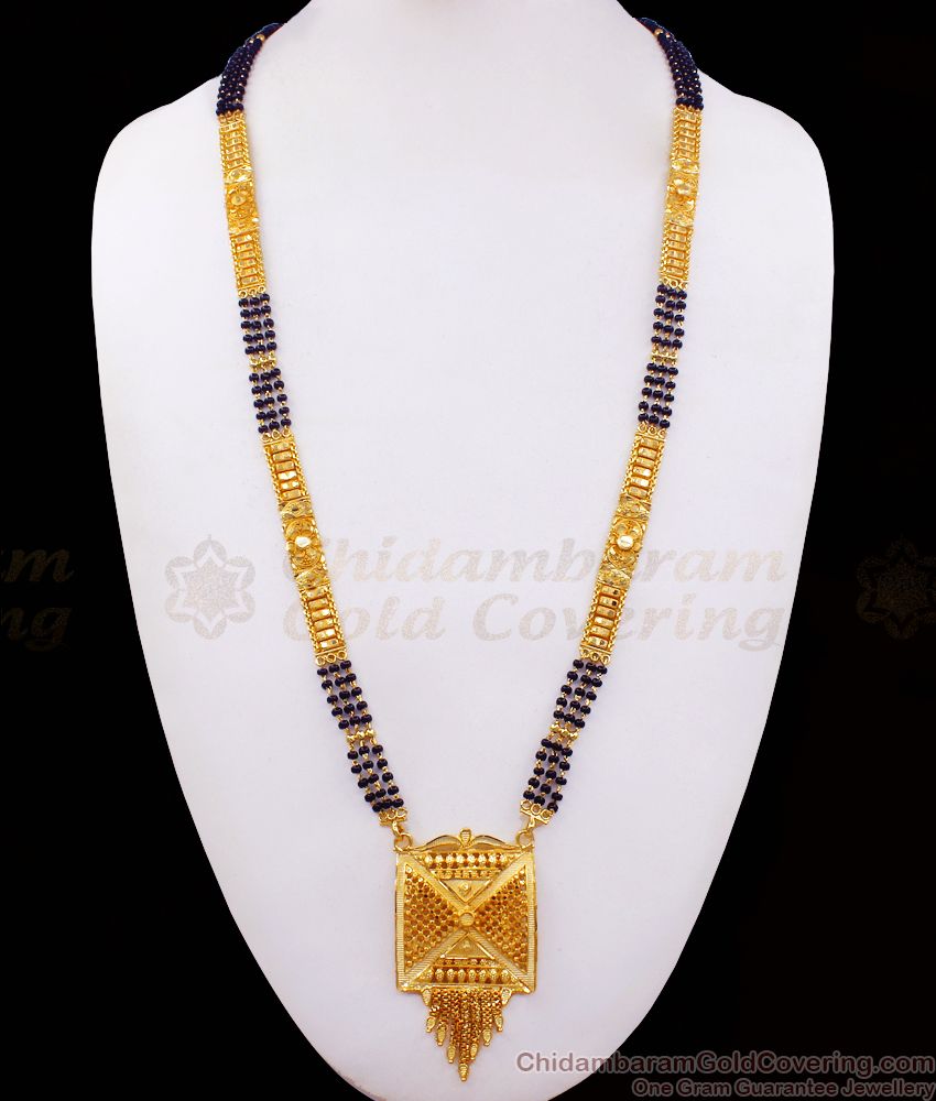 Long Gold Mangalsutra Forming Haram For Married Women HR2287
