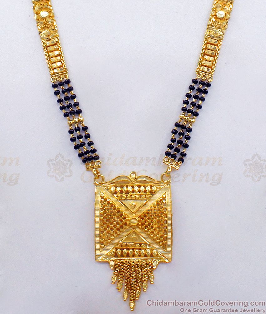 Long Gold Mangalsutra Forming Haram For Married Women HR2287