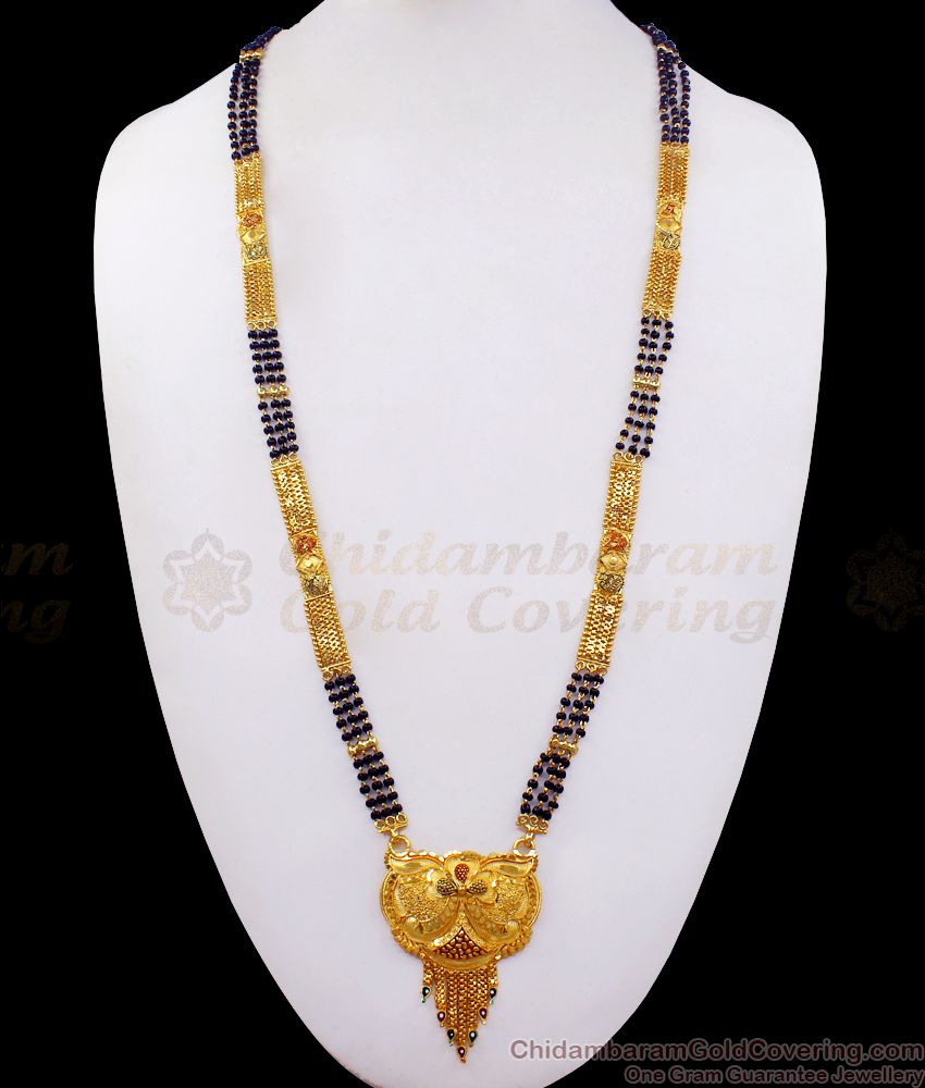 One Gram Gold Mangalsutra Haram Meenakari Pattern With Price HR2288