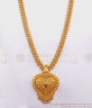 Single Stone Gold Plated Haram With Heart Shaped Pendant HR2309